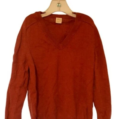 Suéter Crewcuts Jcrew Niños Naranja Cuello en V Mezcla Algodón/Cachemira Talla 4/5 Foto 1 de 2