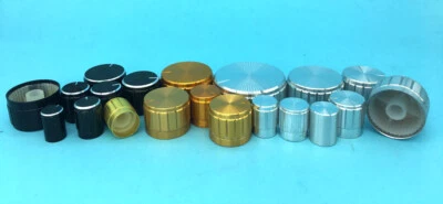 Botões potenciômetro interruptor rotativo controle de som alumínio para tampa de volume 6mm - Imagem 1 de 4