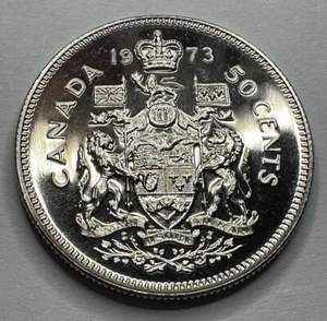 1973 Canadian 50Cent Piece Proof-Like Coin Uncirculated. Beautiful Coin!!! - Picture 1 of 5