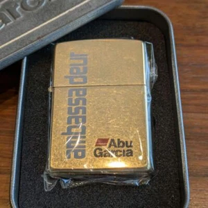 Zippo lighter ABU Garcia logo reel fishing made in 1999 unused item from Japan - Picture 1 of 9