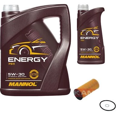 KAMOKA Inspektionspaket MANNOL Energy 5W-30 6L für BMW 1er 118i 116i 120i 3er - Bild 1 von 4