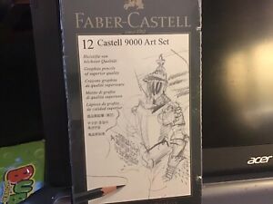 Faber-Castell 9000 Graphite Sketch Pencil Sets Art 8B - 12, New