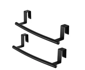 KES 2-Piece Over The Door Towel Rack Over Cabinet Towel Holder Matte Black - Picture 1 of 8