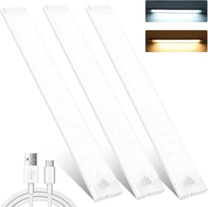 Motion Sensor Light Indoor 30cm Under Cabinet Kitchen LED Lights, 72 LED - 3Pack - Picture 1 of 9