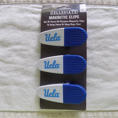 NCAA UCLA Bruins Magnetic Clips Refrigerator Chips Mail All Purpose 3 Pack New Cover