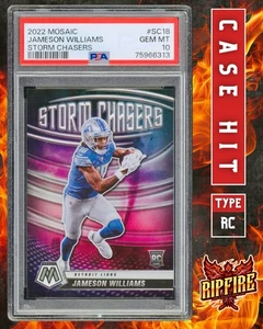 2022 PANINI MOSAIC FOOTBALL JAMESON WILLIAMS RC - STORM CHASERS - PSA 10 Low Pop - Picture 1 of 3