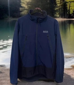NRA Jacket Men 2XL Navy Blue Pockets Long Sleeve Soft Shell Zip Up (Inner Fleece - Picture 1 of 11