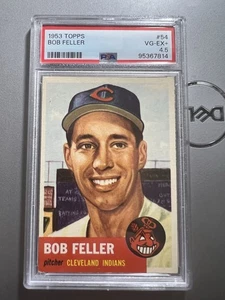 1953 Topps #54 Bob Feller, Cleveland Indians, PSA 4.5 Sharp Card 🔥🔥 - Picture 1 of 5
