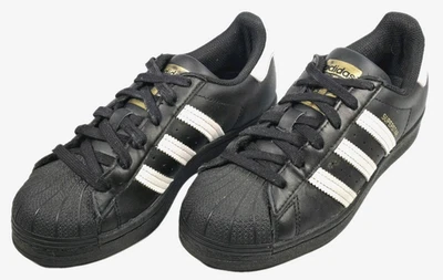 adidas Superstar Shoes Youth Big Kids Size 4Y Black Sneakers Shoes EF5398 — 第 1/4 张图片