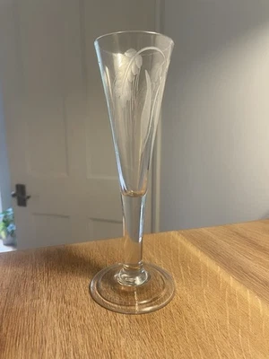 Georgian “true ale” Glass Engraved With Barley - Image 1 of 4