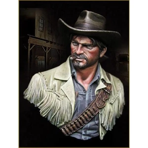 1/10 BUST Resin Model Kit Wild West Shooter Western Cowboy Unpainted - Picture 1 of 4