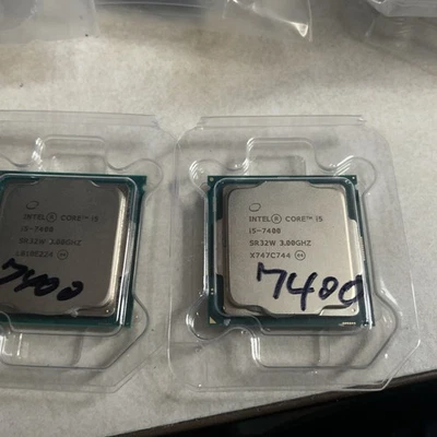 Lote de 3 procesadores CPU caché Intel Coroi5-7400 SR32W 3,00 GHz cuatro núcleos LGA1151 Foto 1 de 4