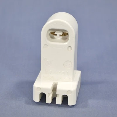 Leviton White High Output T8 T12 Fluorescent Lamp Holder Light Socket Bulk 489 - Image 1 of 4