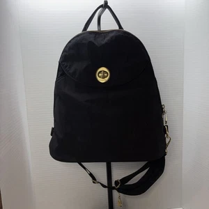 Bagallini schwarz Nylon Rucksack Reise Schule Einkaufszentrum Alltag große Taschen Multi - Bild 1 von 12