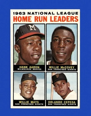 1964 Topps Set-Break #  9 1963 NL Hr Leaders EX-EXMINT *GMCARDS* - Image 1 of 2