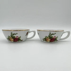 Royal Albert Old Country Roses Teacup Short Set 2 Cottage Victorian Party Fancy - Picture 1 of 17