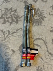 2 Everbilt 3/4 FIP - 3/4 MIP x 18 " Geflochtener Warmwasserbereiter Eine Abschaltung rostfrei - Bild 1 von 6