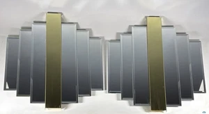 MCM Mirrors Mechanical Mirror Works Paneled With Gold Tone Accent 14” By 11 1/2” - Picture 1 of 2