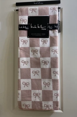 Nicole Miller ❤️Arco de gran tamaño decorativo rosa/blanco 50x70”NUEVO CON ETIQUETAS Foto 1 de 4