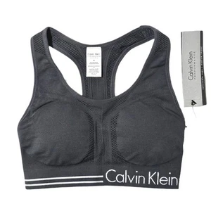 CALVIN KLEIN Premium Performance SPORT BRA Medium Impact Womens Medium - Picture 1 of 2