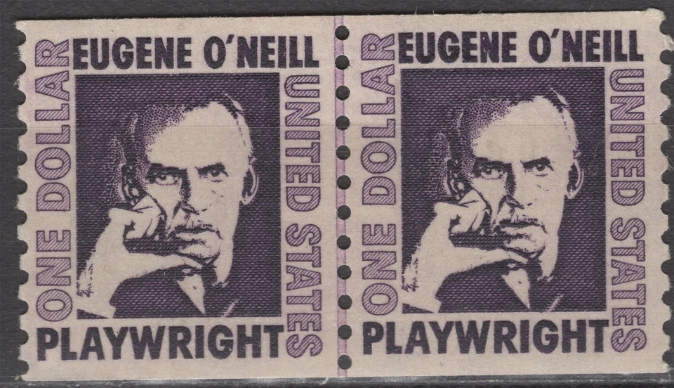 SC# 1305C - 1965-81 - $1.00 Eugene O'Neill - Coil Line Pair - Image 1 of 1