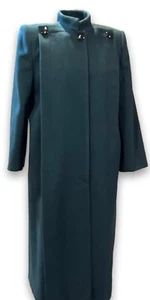 LINDZON Canada Full Length Pure Virgin Wool Women's Size 10 Teal Coat Lined - Picture 1 of 12