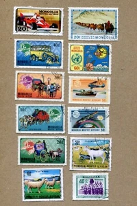 MONGOLIA Mix Lot of 12 Vintage POSTAGE STAMPS Lot #20 - Picture 1 of 1