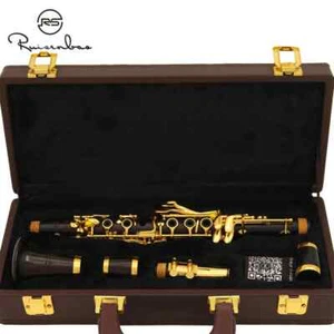 Clarinetto professionale Eb 18 tasti clarinetto in legno di ebano - Foto 1 di 12