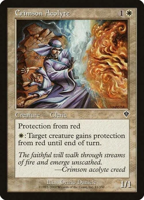 Magic The Gathering MTG CRIMSON ACOLYTE Invasion NM Near Mint - Image 1 of 1