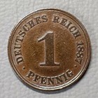 1 Pfennig Stück 1887 F Deutsches Reich Kaiserreich Reichsadler alte Münze