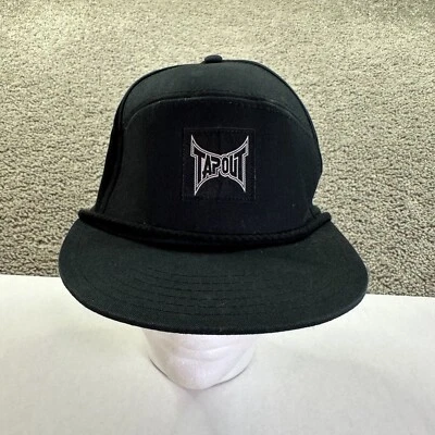 Sombrero Tapout Para Hombres Talla Única Negro Blanco MMA Luchador 5 Paneles Snapback Cuerda Gorra DEFECTUOSO Foto 1 de 4