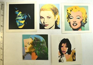 ANDY WARHOL FAMILIAR FACES CUT-OUTS FROM PORTFOLIO BACK COVER, 1989 - Picture 1 of 1