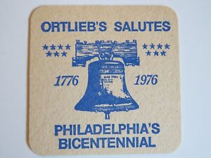 Coaster ~ Henry R ORTLIEB Brewing Bicentennial Cans; Philadelphia, PA Since 1869
