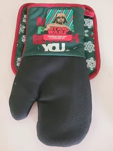 Guante y bache para horno de gran tamaño Star Wars cocina vacaciones. Feliz Navidad. Nuevo - Imagen 1 de 3