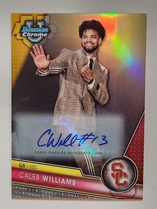 2023 Bowman University Chrome #113 Caleb Williams Variation Refractor Auto #6/25