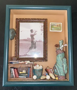 Golf Thema Schattenbox Bilderrahmen 3,5x5 Foto Golf Sport VATERTAG! - Bild 1 von 3