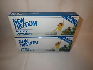 Panty Liners 1979 Nuevo Freedom Anyday 2 Cajas De Colección Exhibición Prop Femenino - Imagen 1 de 11