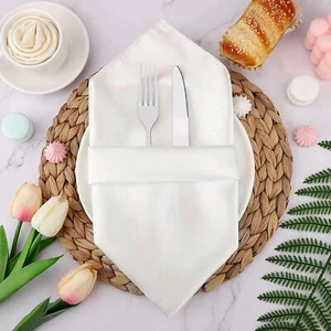 12/24 Premium Napkins Linen Wedding Restaurant Party Hotel Table Cloth Serviette - Picture 1 of 18