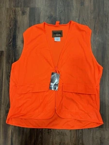 Safety Hunting Vest Blaze Orange Mens Large Deer Camp Hunting Fleece - Picture 1 of 4