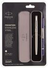 Parker Frontier Stainless Steel Chrom Trim Roller Ball Pen Refillable Pen Golden