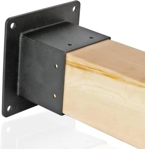 Base de anclaje de brida de acero inoxidable de poste de 4 x 4" (real 3,5 x 3,5 pulgadas) - Imagen 1 de 7