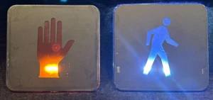 Set 4 Plastic Crosswalk Sign - Dont & Walk Traffic Signal Light Lens, 9" x 9" - Picture 1 of 5