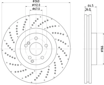 2x Discos delanteros Mintex para Mercedes-Benz Clase C C 63 AMG Clase E E 500 4-matic Foto 1 de 2