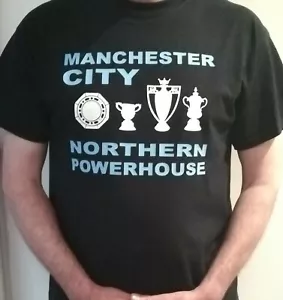 MANCHESTER CITY CHAMPIONS Fourmidable Man City Northern Powerhouse MCFC Treble - Picture 1 of 2