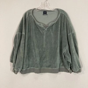 Out From Under by UO Velour Sweatshirt Gray Size small Urban Outfitters Oversize - Picture 1 of 9