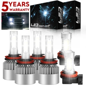 For Buick LaCrosse 2005-2013 LED Headlight High Low Fog Light Bulbs Combo Kit 6x - Picture 1 of 14