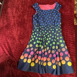 Bonnie Jean Girls Polka Dot Dress Size 12 - Picture 1 of 11