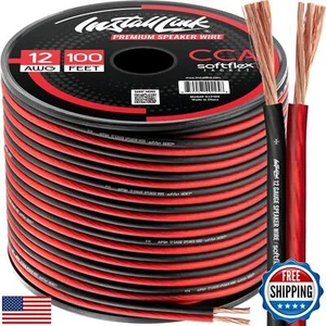 Install Link 12 AWG Gauge Speaker Wire Cable (100 Feet) Stereo, Car or Home T - Picture 1 of 5