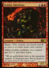 Mtg magic 1x goblin Chieftain foil nm/m m12 vo