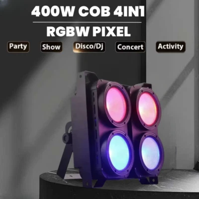 Super Bright 4x100W RGBW 4in1 COB blinder Light Audience Stage led par Light - Image 1 of 4